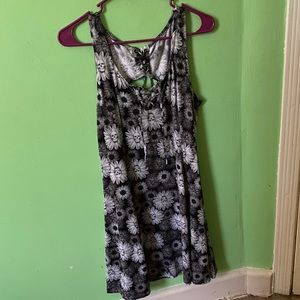 Skull & Flower Print Dress